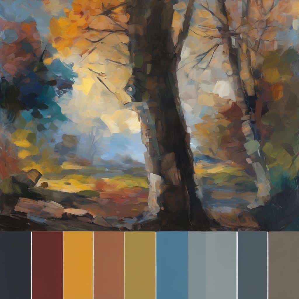 Μοντέρνος πίνακας με χρωματικές αποχρώσεις που αναδεικνύουν την καλλιτεχνική δημιουργικότητα στην τέχνη.